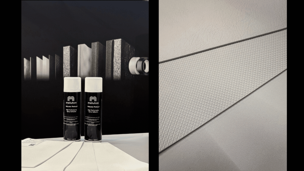 Reduce series new products: spray glue and Pelon Marina upholstery